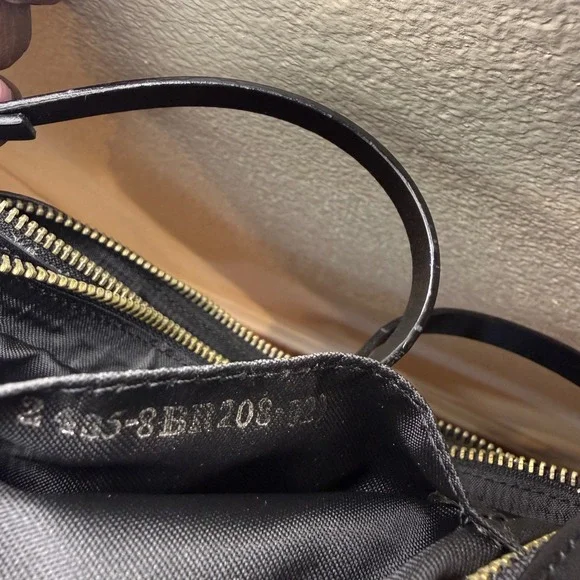 Vintage Fendi Zucca Zucchino Canvas Baguette Bag Black FF Monogram Double Zip - Picture 9 of 15